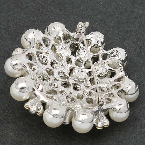 2 Joyería De Broche Boda Flor Aleación Cristal Ramo