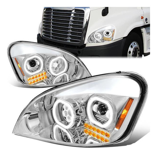 Par De Faros Delanteros Led Freightliner Cascadia 2016 2017