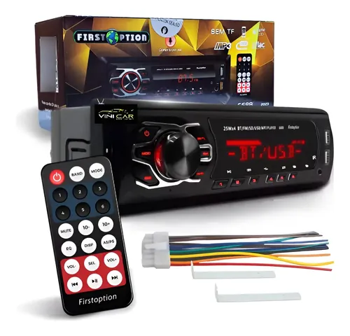 Aparelho De Som Automotivo Mp3 6688bt Bluet Usb Aux