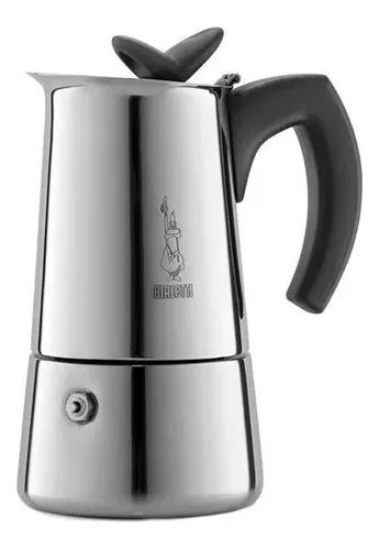 Cafetera Italiana Bialetti Musa 6 Pocillos Acero Inoxidable