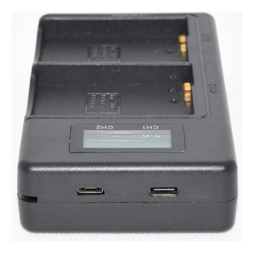 Cargador Generico Doble De Baterias En-el14 Con Display Usb
