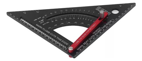 Regla Triangular For Carpintería Con Goniómetro Ajustable A