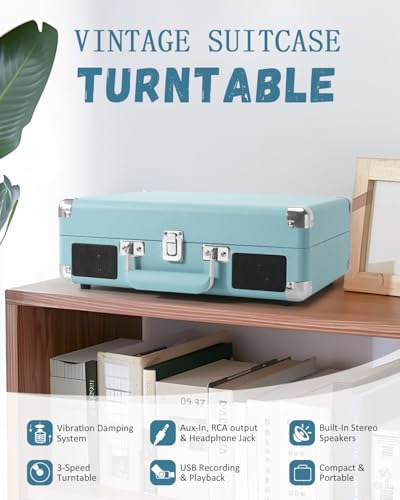 Tocadiscos De Vinilo Con Ganancia De Agudos Y Graves, Vintag