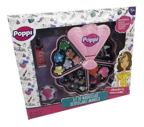 Imagen 1 de 6 de Poppi Set Maquillaje Desplegable Abanico Int S21517s-1 Sudam