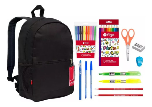 Kit Escolar Filgo  Mochila Super Oferta Libreria Utiles Prm