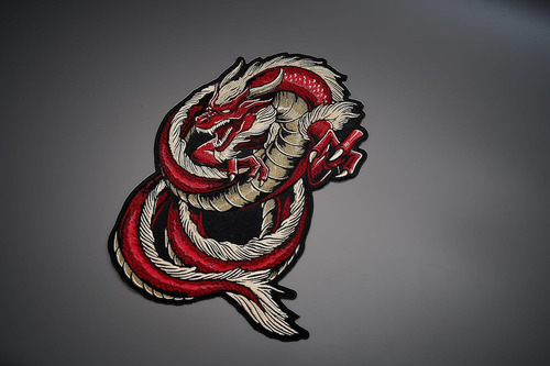 Red Dragon - Parche Grande Chaleco, Planchar, Coser O P...