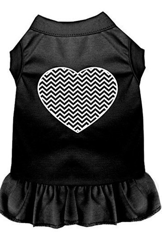 Mirage Pet Products 57-60 Xxlbk Negro Chevron Corazón Impres