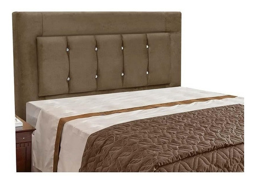  Cabeceira de cama Dobuê Cancún 140cm x 123cm Veloplus castor