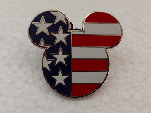 Pin Mickey Mouse Bandera Usa Oficial Disney Año 2008