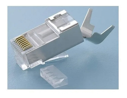 Funda 10 Conectores Rj-45 Cat6a Ftp Blindados Qpcom 8p8c