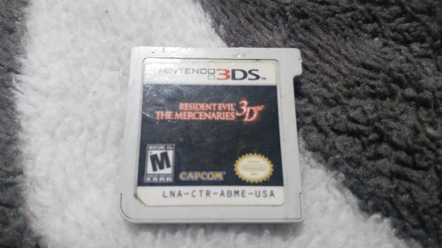 Resident Evil 3d The Mercenaries Solo Tarjeta  Nintendo 3ds