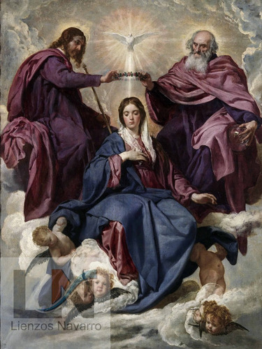 Lienzo Tela Canvas Coronacion De La Virgen,velazquez 60x80cm