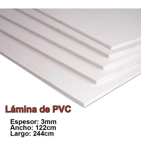 Laminas De Pvc Espumoso De 2,44 X 1,22 De 3 Mm