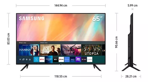 Televisor SAMSUNG UHD 65 4K Smart TV UN65AU7090GXPE