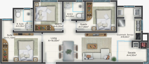 Imagem 7 de 23 de Apartamento Em Meia Praia, Itapema/sc De 68m² 2 Quartos À Venda Por R$ 589.000,00 - Ap1959304-s