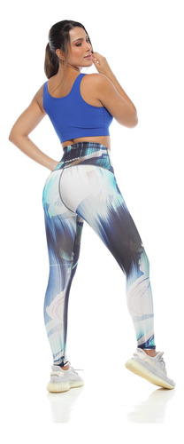 Leggins Deportivos Para Mujer Estampado Blanco Shaddai Fit