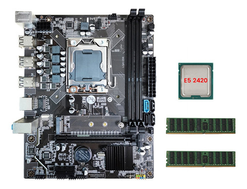 Placa Base X79 Lga1356 Con Cpu E5 2420+2 X 4g Ddr3 Ram M.2 N