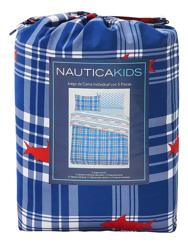 Nautica, Juego De Cama Individual 5 Piezas