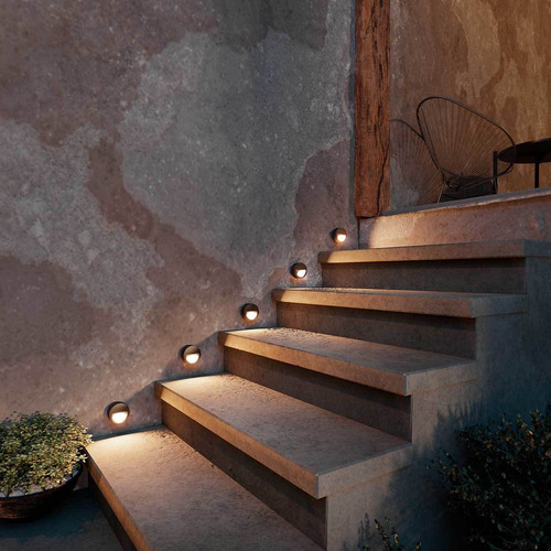 Lampara Led De Cortesía Escalera para Sobreponer En Pared 3w Color Negro Nuit Illux ML-2304