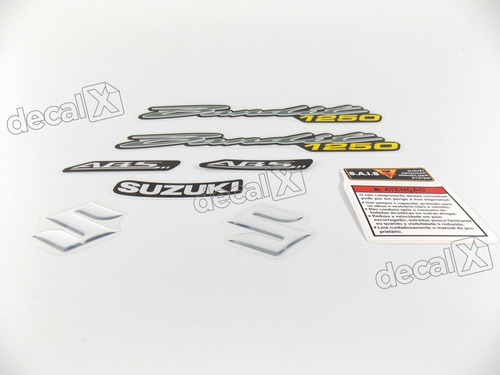 Kit Jogo Faixa Emblema Adesivo Suzuki Bandit 1250 2009