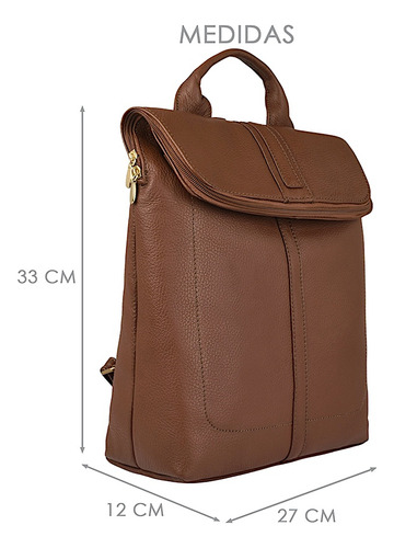 Backpack Dama Stylo Bagstage Piel Café