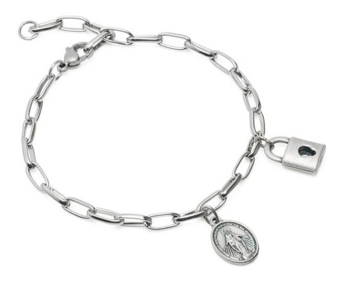 Pulseira Inox Cadeia De Consagração A Nossa Senhora