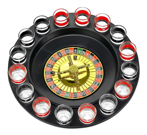 Ruleta De Juego Con 16 Vasos Para Tragos 