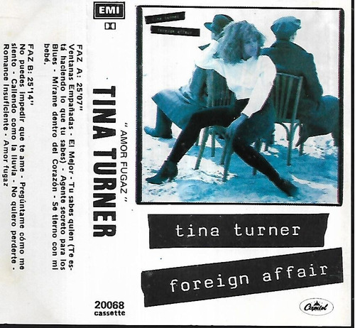 Tina Turner Album Foreign Affair Sello Emi Cassette