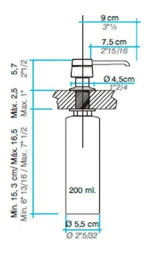 Imagen 4 de 7 de Dosificador Johnson Apido Pileta Detergente Jabon Liquido Mm