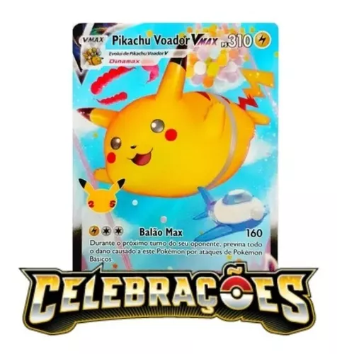 Carta Pokemon Pikachu Voador V Celebrações