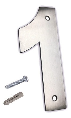 Números Residenciales Arial 12cm + Tornillos Stainless Steel
