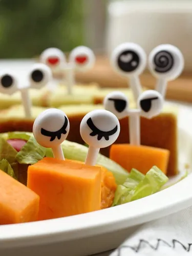 Pinchos O Palillos De Ojitos Para Lonchera X 10 Und
