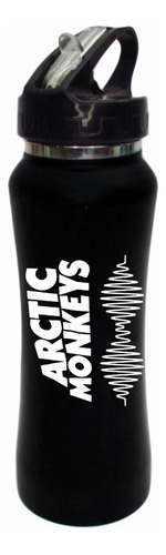 Termo Pitillo Arctic Monkeys Botilito Negro 650ml X