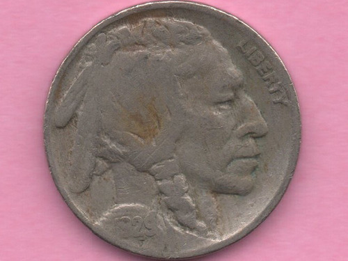 1929 P Bufalo Nickel 5 Cent Moneda Ef Coleccion Ringking Bn7