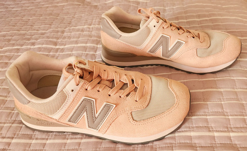 Zapatillas New Balance 574 Originales Mujer Rosa Talle 40 (Usado)
