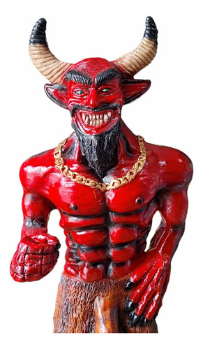 Diablo Rojo Pata De Pollo Y Cabra - 1m, Escultura Atrayente