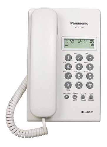 Teléfono Panasonic KX-T7703 fijo - color blanco