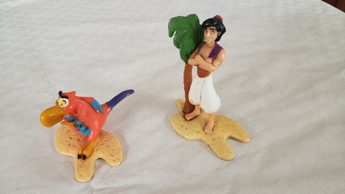 2 Muñequitos Película Aladdin Y Iago Disney Kellogs Retro