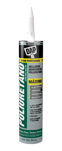 Sellador Poliuretano Blanco Cartucho 300 Ml Dap