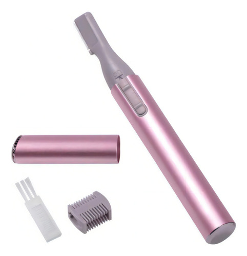 Depilador Eletrico Buço Bigode Aparador Pelos Facial Orelha Cor Rosa
