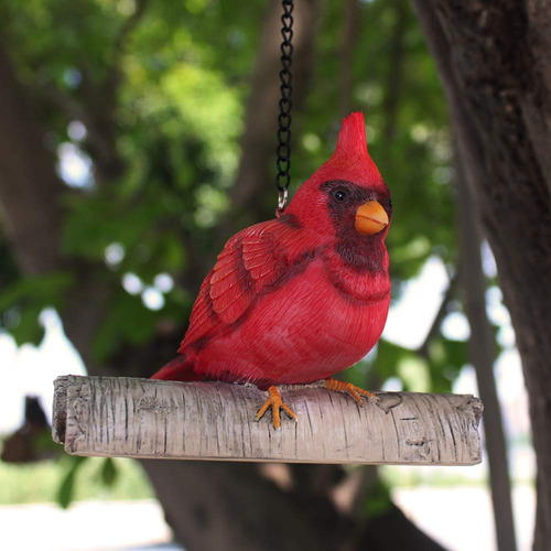 Chambtalie Estatua Pajaro Cardenal Colgante Un Arbol Figura