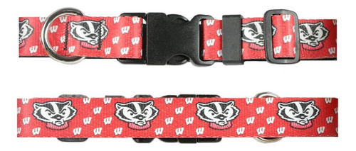 Collar Para Perros Moose Racing De La Universidad De Wiscons