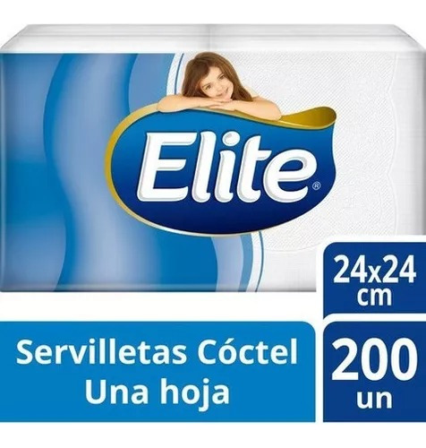 Servilletas Elite Pack Coctel 200 Un