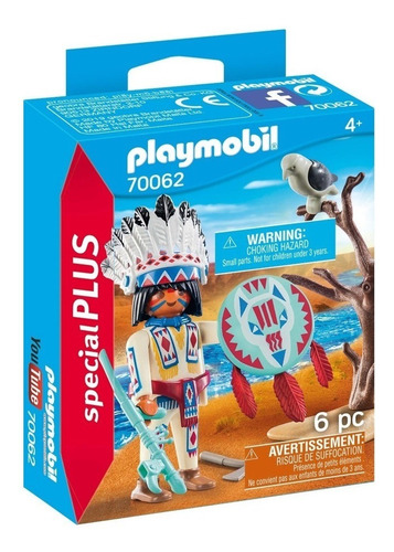 Muñeco Cacique Jefe Nativo Playmobil Special Plus 70062