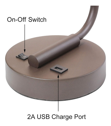Xinbei Lighting Xb-tl1226-db - Lámpara De Mesa Con Puerto De