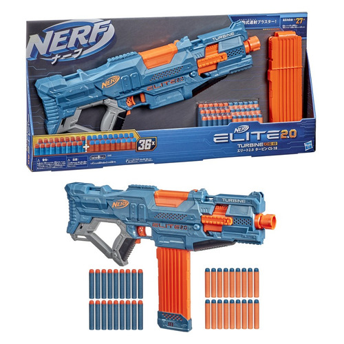 Lanzador Nerf Elite 2.0 Turbine Cs 18 Con 36 Dardos