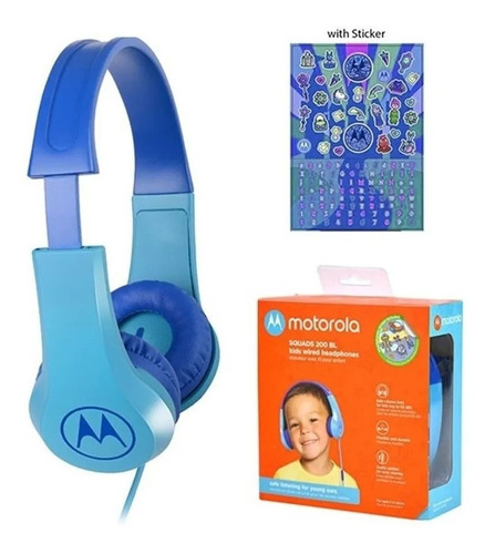 Imagen 5 de 6 de Audífonos Para Niños Motorola Squads 200 Control De Volumen
