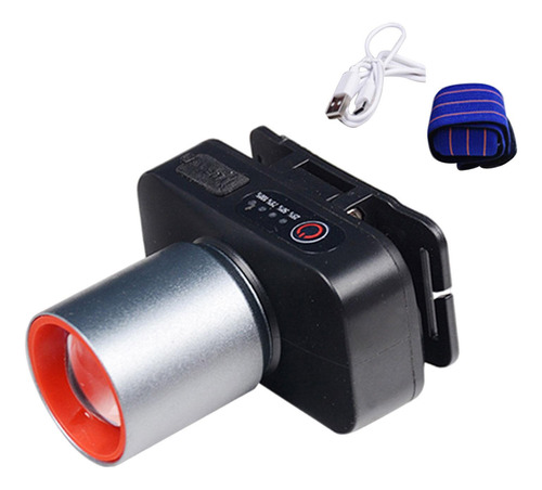 Linterna Frontal Led Impermeable Con Enfoque Ajustable Para