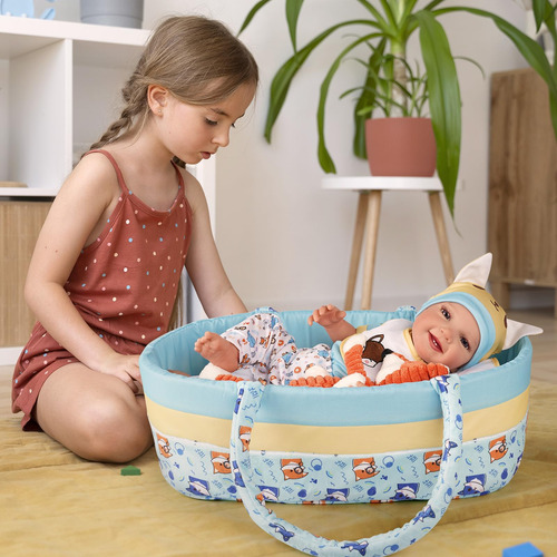 Set De Ropa Con Capazo Para Muñecas Reborn De 43 A 56 Cm