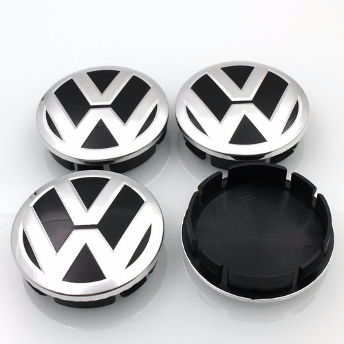 4x Centro Tapón Rin Vw Jetta Vento Bora 56mm - Envío Gratis